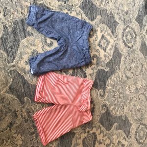 Janie and jack 3 to 6 mo pants lot